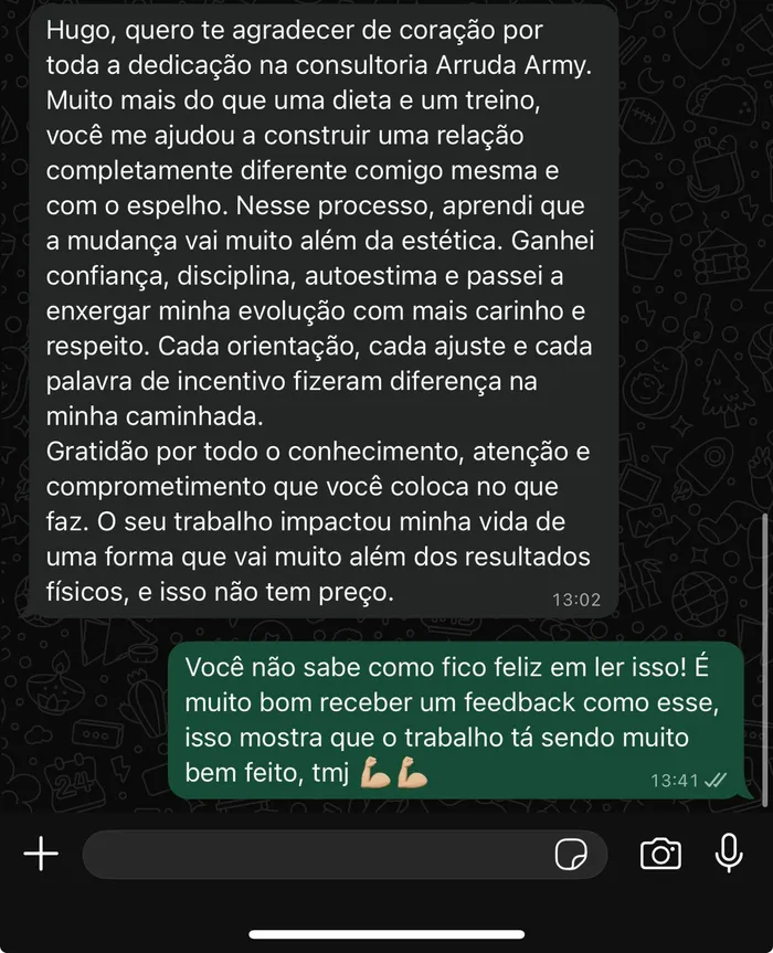 Depoimento de aluno do Arruda Army