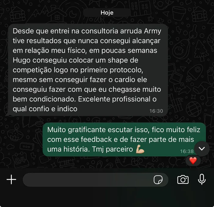 Depoimento de aluno do Arruda Army