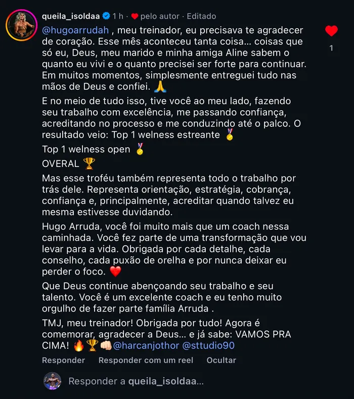 Depoimento de aluno do Arruda Army